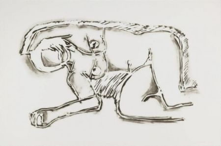 Литография Wesselmann - Monica Lying on Her Side with Scribble