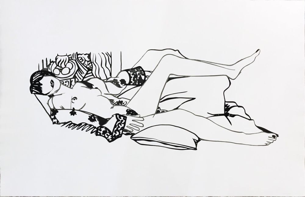 Акватинта Wesselmann - Monica Nude with Purple Robe