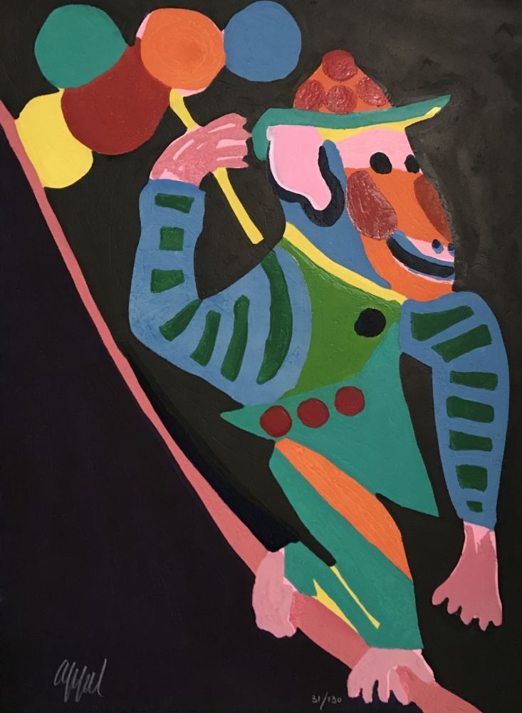Карборунд Appel - Monkey with Balloons from the Circus series
