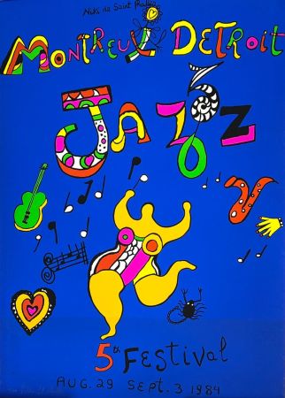 Сериграфия De Saint Phalle - Montreux Detroit Jazz 5th Festival (Nana jaune) 