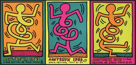 Сериграфия Haring - Montreux Jazz Festival (3 Silkscreen Posters)