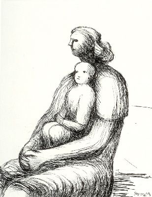 Гравюра Moore - Mother and Child XXVII