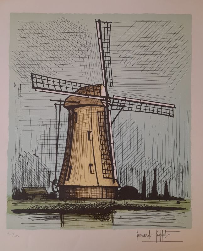 Литография Buffet - Moulin hollandais 