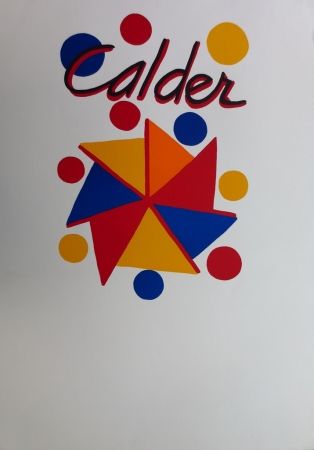 Литография Calder - Moulin à vent en couleurs Expo 73, Galerie Maeght