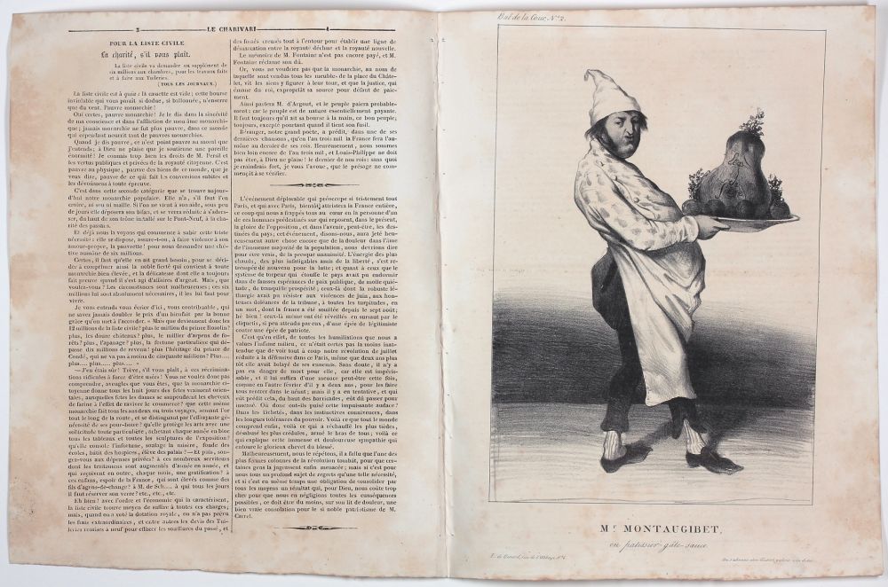 Литография Daumier - Mr. Montaugibet en patissier-gâte-sauce 