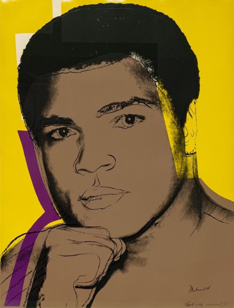 Сериграфия Warhol - Muhammad Ali, Yellow (FS II.182)