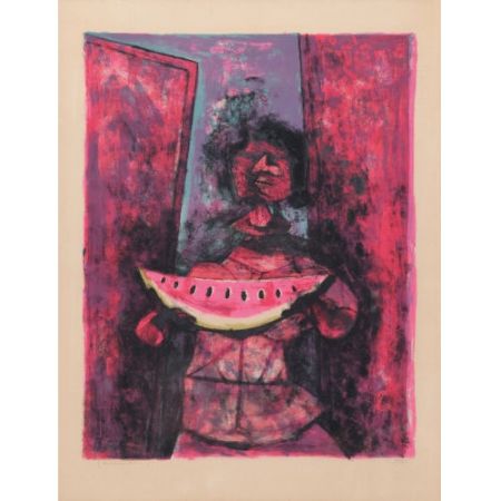 Литография Tamayo - Mujer con sandia