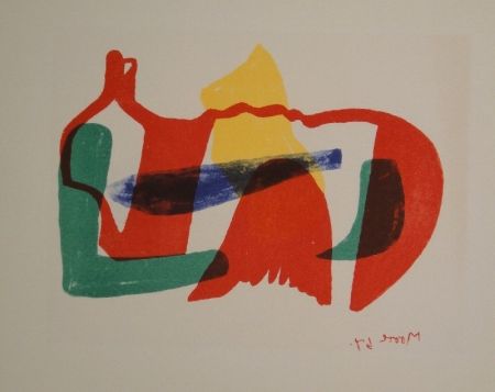 Литография Moore - Multicoloured Reclining Figure
