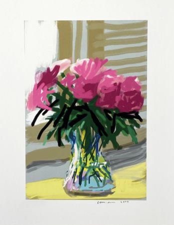 Многоэкземплярное Произведение Hockney - My Window - iPad drawing 'No. 535', 28th June 2009,