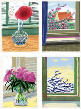 Многоэкземплярное Произведение Hockney - My Window (set of 4)