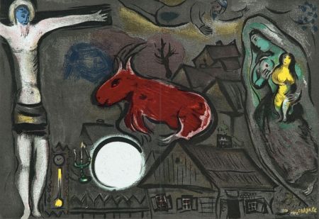 Литография Chagall - Mystical crucifixion