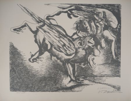Литография Zadkine - Mythologie : Hercule luttant contre l'hydre de Lerne
