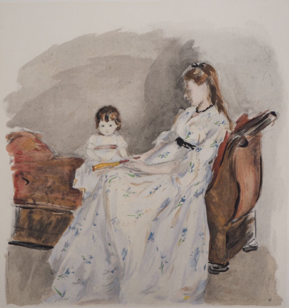 Литография Morisot - Mère et fille