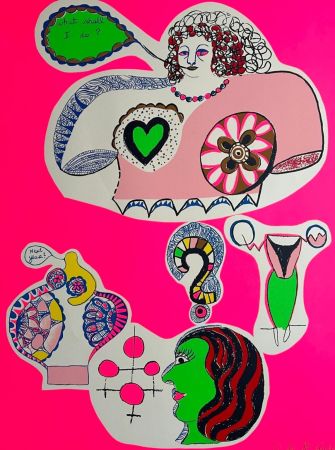 Сериграфия De Saint Phalle - Nana Power (Planche xVIi) : What shall I do ? 
