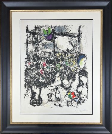 Литография Chagall - Nature morte au bouquet