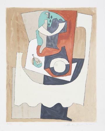 Литография Picasso - Nature Morte Au Gueridon et a L'Assiette
