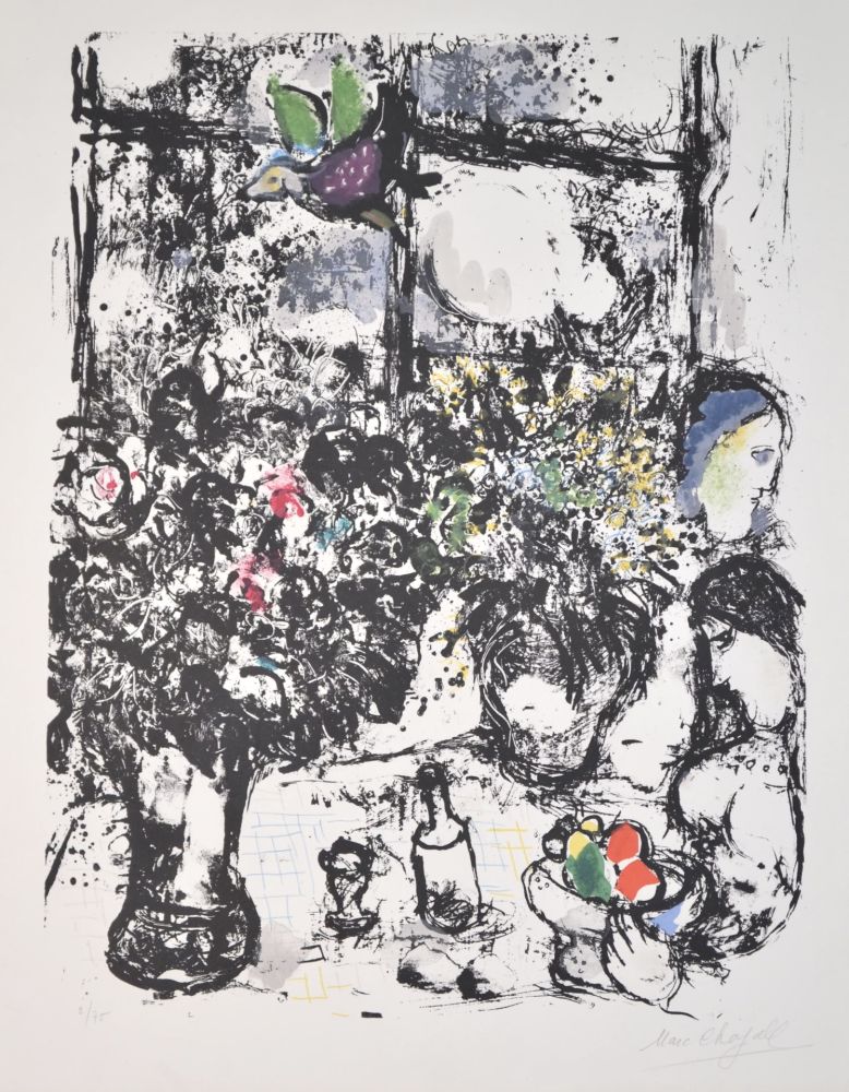 Литография Chagall - Nature Morte En Bouquet - M299