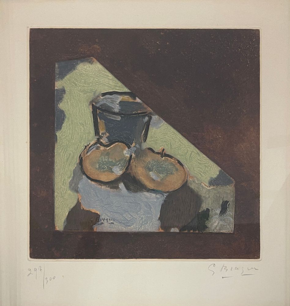 Офорт И Аквитанта Braque - Nature Morte Oblique