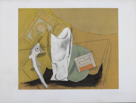 Литография Picasso (After) - Nature morte à la pipe, 1962