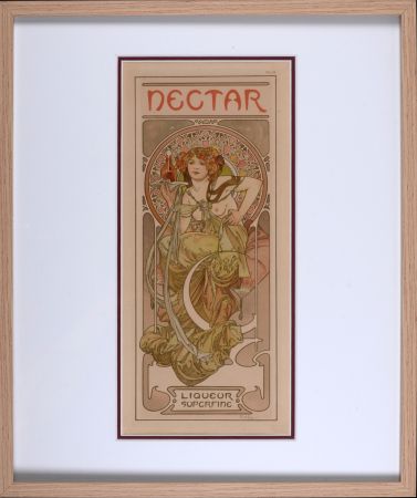 Литография Mucha - Nectar, 1902 - Framed