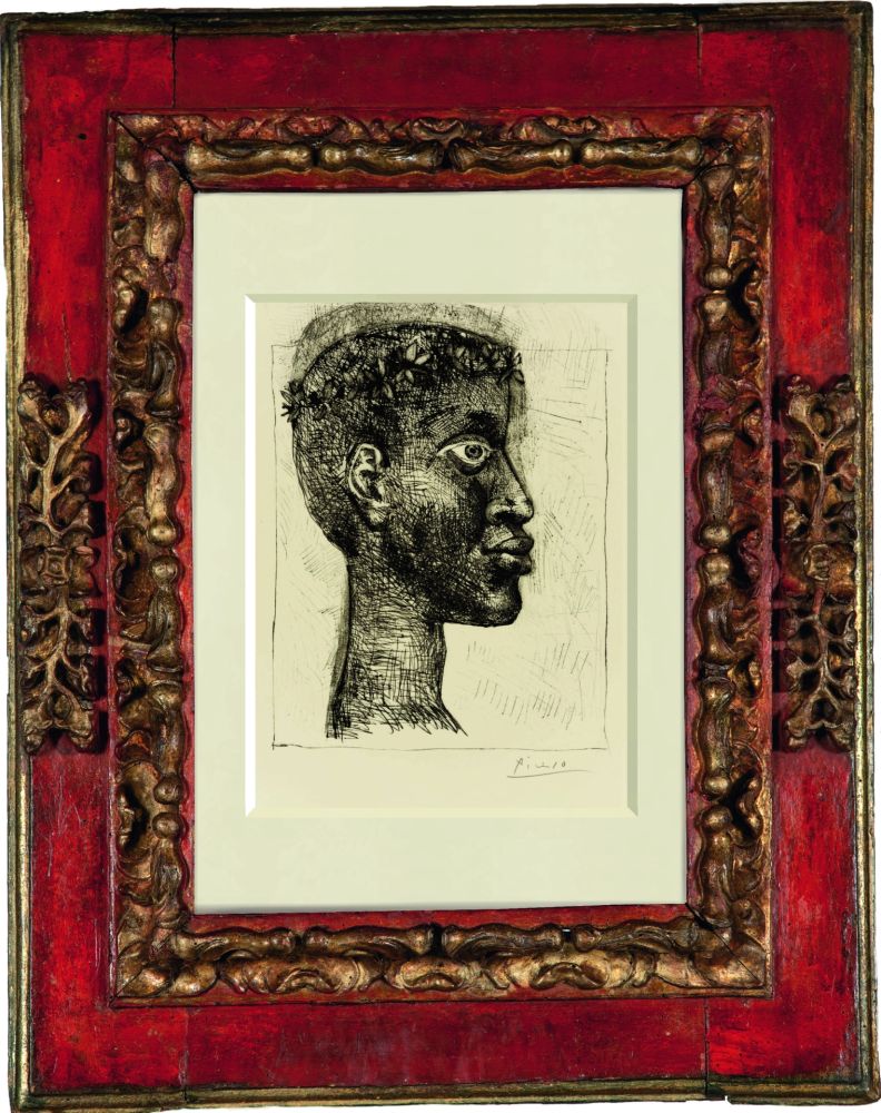 Офорт И Аквитанта Picasso - “Negre Negre Negre” Portrait of Aimè Cesare