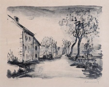 Литография Vlaminck - Nelle-la-Vallée, le Chemin aux Bords du Sausseron