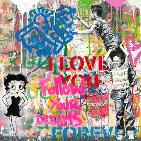 Трафарет Mr. Brainwash - Never, Never Give Up!