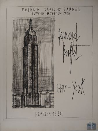 Гравюра Buffet - New York : Empire State Building