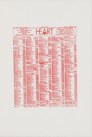 Сериграфия Warhol - New York Heart Association Phonebook Ad (F. & S. IIIA.57A)