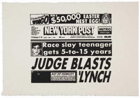 Сериграфия Warhol - New York Post (Judge Blasts Lynch) (FS IIA.46)