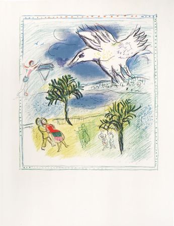 Литография Chagall - Nice, la grande corniche