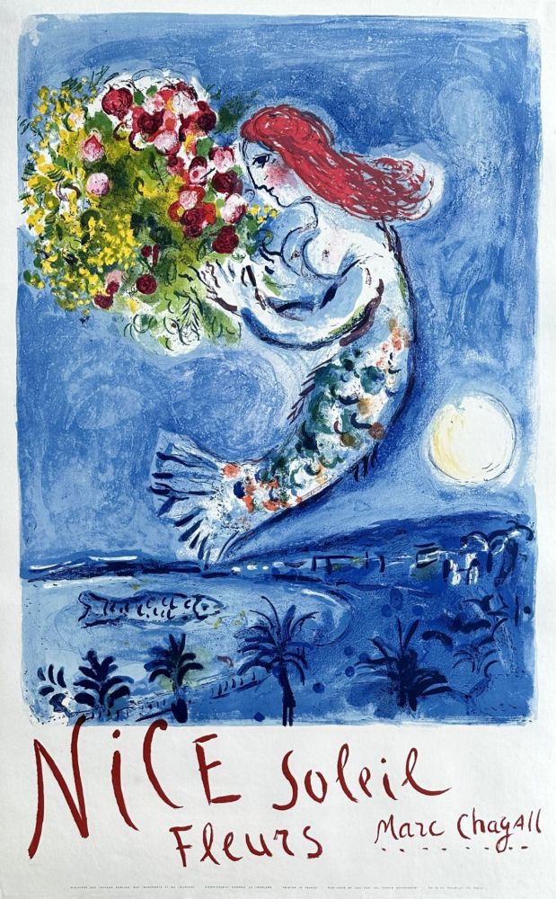 Литография Chagall - Nice, soleil, fleurs