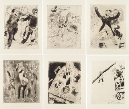Иллюстрированная Книга Chagall - Nicolas Gogol : LES ÂMES MORTES. 118 eaux-fortes originales de Marc Chagall