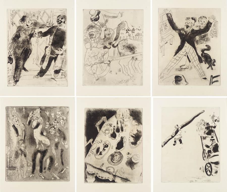 Иллюстрированная Книга Chagall - Nicolas Gogol : LES ÂMES MORTES. Eaux-fortes originales de Marc Chagall