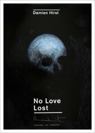 Литография Hirst -  No LOve Lost  :: Floating Skull – Signed Poster