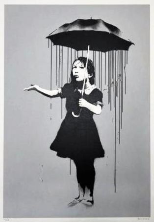 Сериграфия Banksy -  Nola Grey Rain