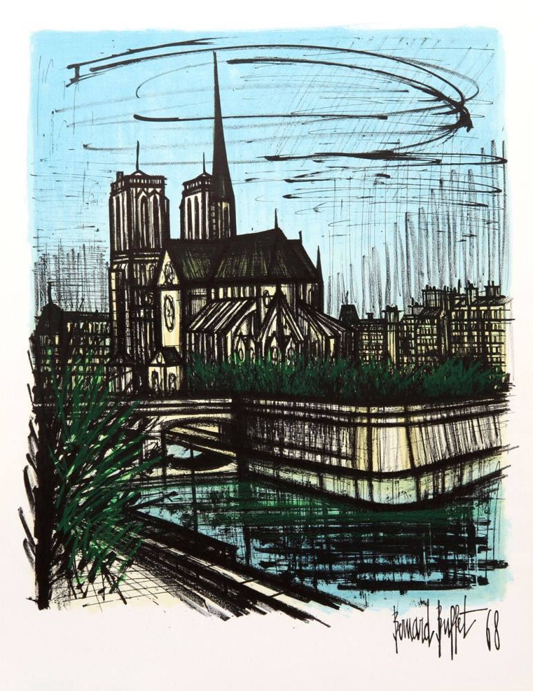 Литография Buffet - Notre Dame