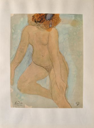 Гравюра Rodin - Nu assis