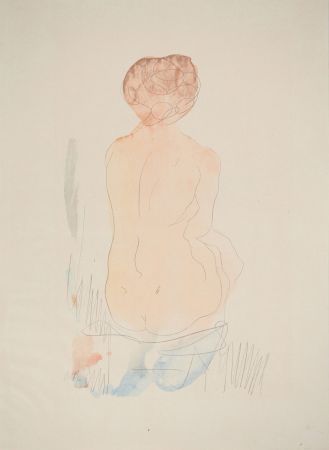 Литография Rodin - Nu assis