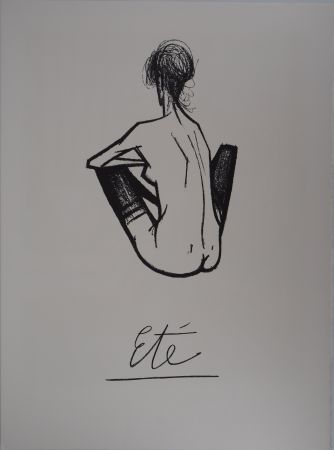 Литография Buffet - Nu assis, Eté