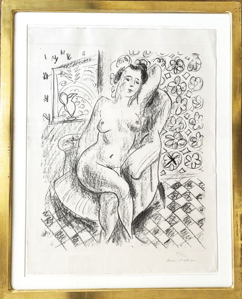 Литография Matisse - Nu Au Fauteuil Sur Fond Moucharabieh