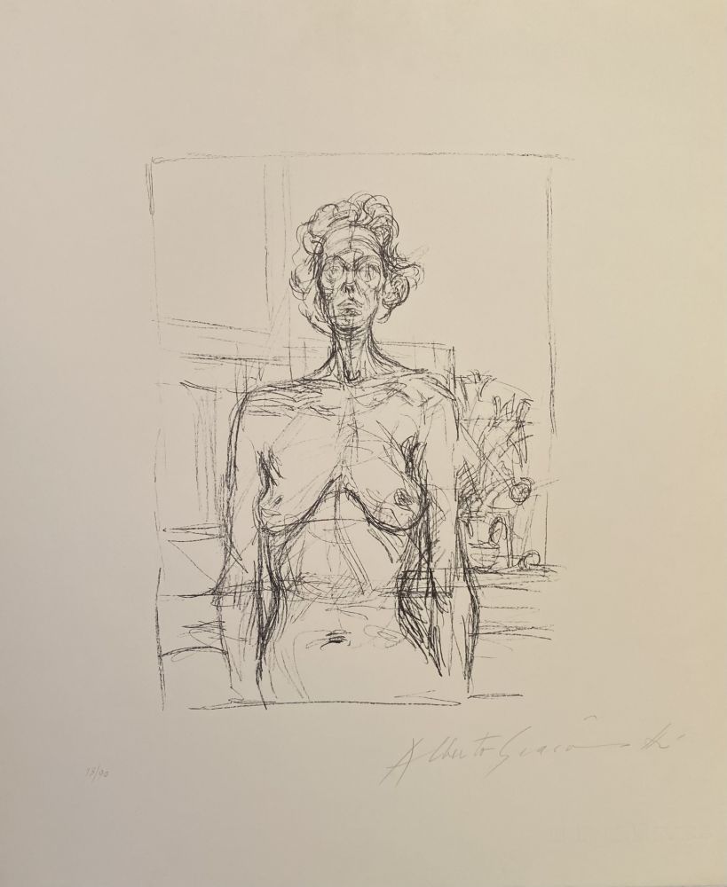 Литография Giacometti - Nu Aux Fleurs