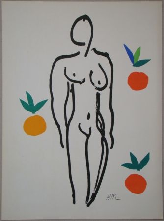 Литография Matisse - Nu aux oranges