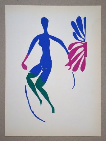 Литография Matisse (After) - Nu bleu avec des bas verts - 1952