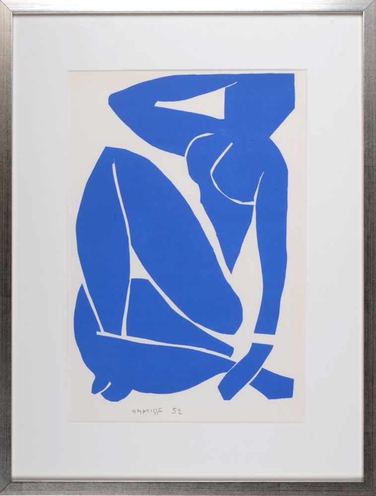 Литография Matisse (After) - Nu Bleu III, 1958 - FRAMED