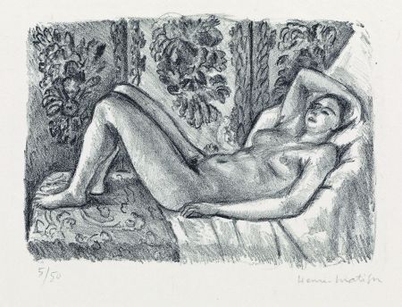 Литография Matisse - Nu couché au paravant Louis XIV