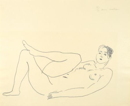Литография Matisse - Nu couché, jambe repliée - Étude de jambes