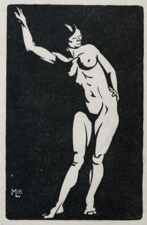 Гравюра На Дереве Moreau - NU / NUDE - 1913