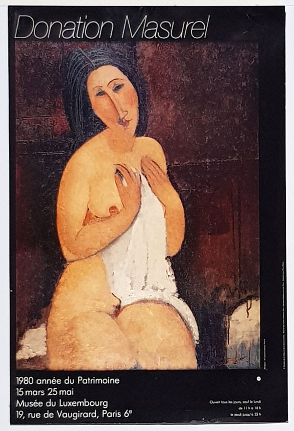 Гашение Modigliani - Nu à la Chemise  Donation Masurel