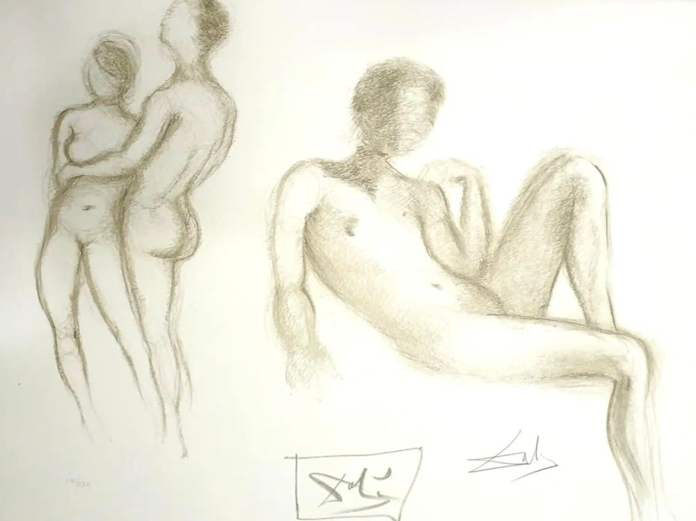 Литография Dali - Nude Couples